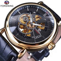 Forsining Automatic Mechanics Clock Men Watch Stainless Steel Case Skeleton Mens  Waterproof  Watches New 2023