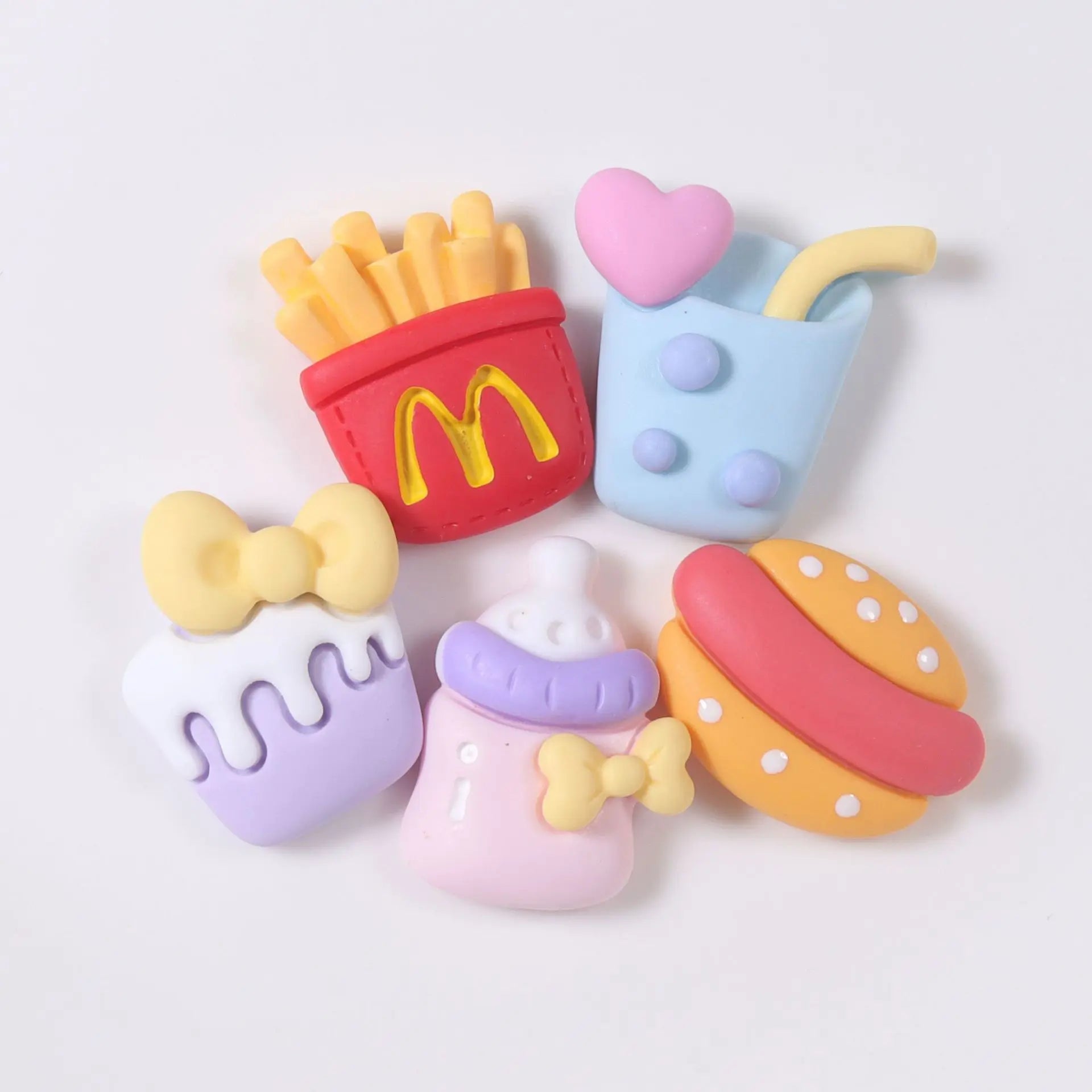 Yiwu Wintop Lovely Flat Back Fast Food Resin Cabochon Headwear Hairpin Accessories Decoration