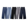 Guangzhou Auyan New Women's Clothing Fashionable Versatile High-Waisted Wide-Leg Denim Pants Waist Jeans