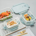 Red Cherry Manufacturer Student Lunch Box With Lid Convenient Portable Keeping Food Storage Glass Lunch Box Bowls