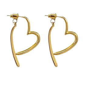 Korean Earrings for Girl Love Niche Light Luxury Jeweller Earrings High Sense Heart Heart Cold Front and Back Women Earrings