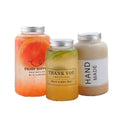 Food Grade Plastic Juice Beverage Smoothies Bottles with Wide Alum Lid
