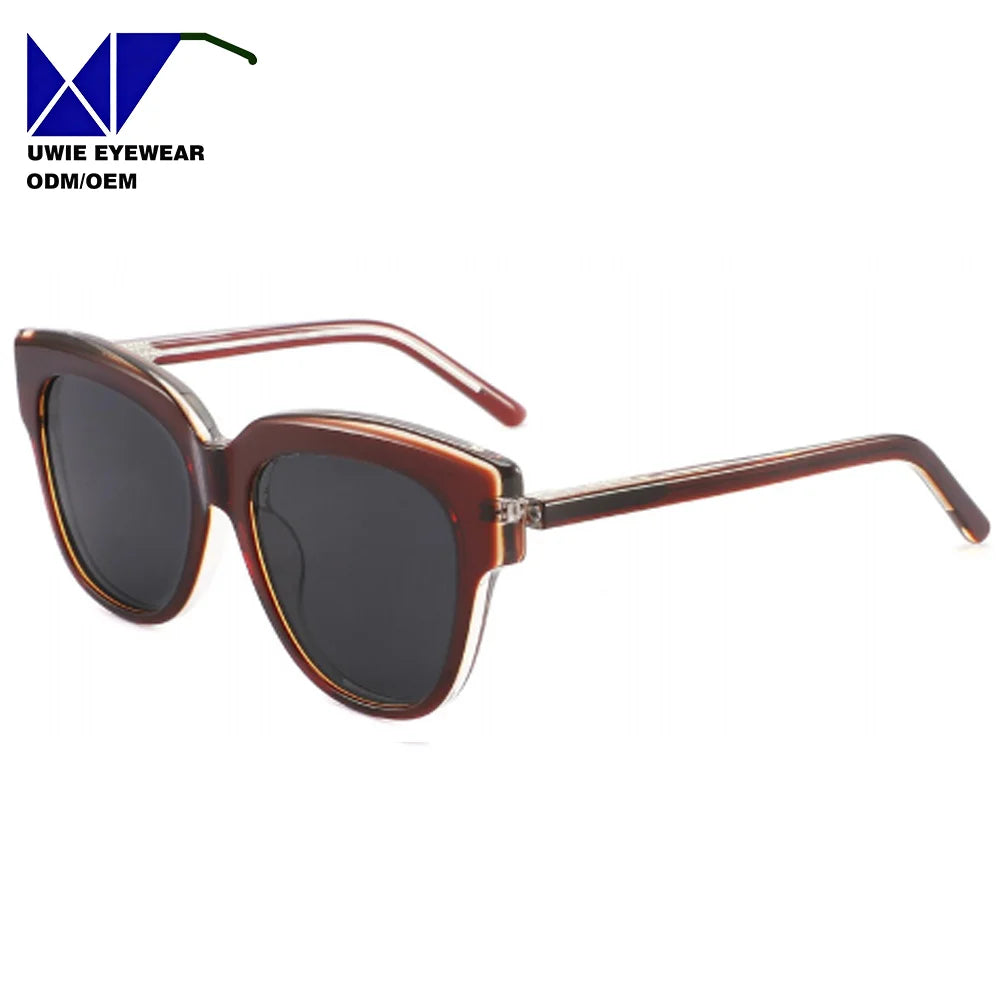 SIZE 53-17-145 Custom OEM Acetate Butterfly Sunglasses UV400 Polarized for Unisex Adults Global Shipping Partner MegaBDM
