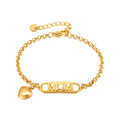 Elegant MOM Letter Bracelets Luxury 18K Gold Plate Bangle Bracelet for Mama Best Jewelry Mother Day Gifts