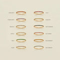Simple Colorful Birthstone Finger Ring Shiny 14K Gold Plated 12 Month Birthstone Zircon Ring for Women Girls Jewelry Gifts