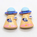 Cute Cartoon UFO Flying Saucer Flatback Resin Cabochons Embellishments Craft DIY Phone Decoration Hair Accessories