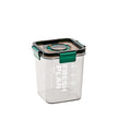 Pet Square Kitchen Food Storage Jar With Scale Transparent Refrigerator Sealed Plastic Food Container With Lid