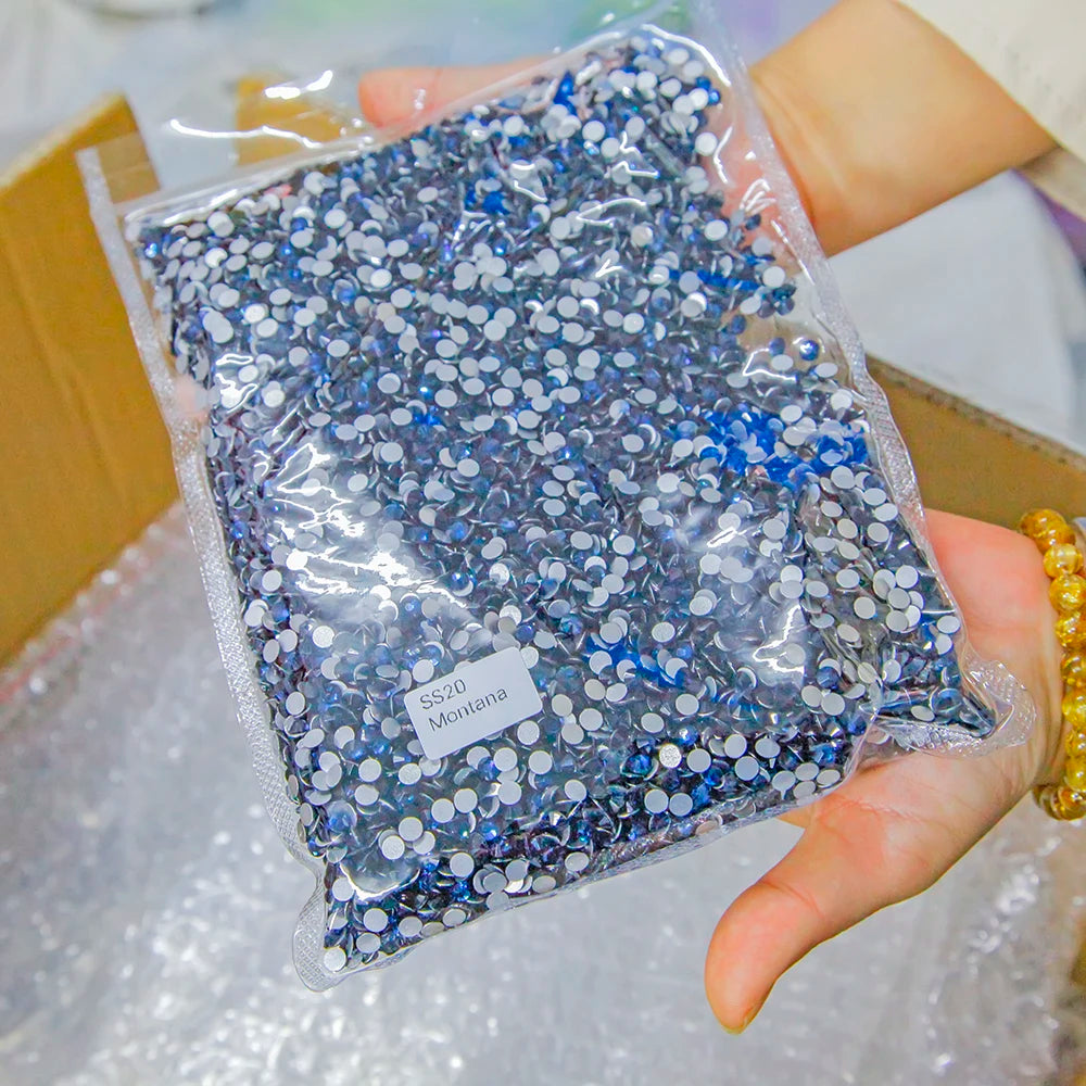 Yantuo Wholesale SS3-SS30 Montana Flat Back Non Hotfix Rhinestones Crystal Rhinestones in Bulk