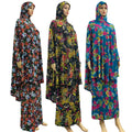Ramadan 2 Piece Jilbab Long Khimar Set Muslim Abaya Women Long Sleeve Prayer Garment Saudi Prayer Dress 2 Piece Skirt Sets Eid