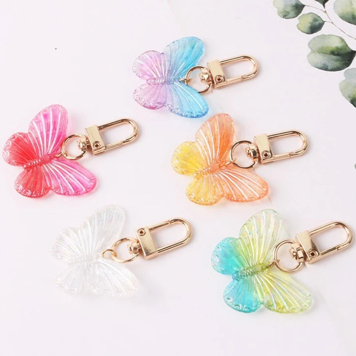 Stock Low Price butterfly Custom Translucent Acrylic Keychain