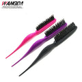 1Pc Hair Brushes Comb Slim Line Teasing Women Convenient Salon Back Boar Bristle Plastic Hairdressing Point Tail Brush Comb
