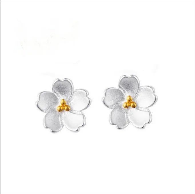 Wholesale 925 Sterling Silver Mini Flower Earring for Women Hot Fashion Jewelry 2021
