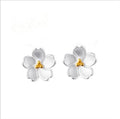 Wholesale 925 Sterling Silver Mini Flower Earring for Women Hot Fashion Jewelry 2021