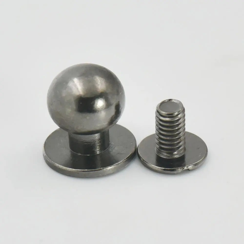 10mm 3/8" Brass Round Head Button Stud Screwback Spot for Screw Nail Luxury Classic High Quality Nickel Gold Black Color Choice