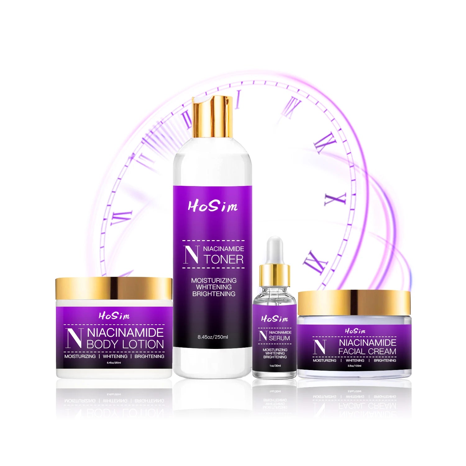 Niacinamide Skin Care Set Anti-Acne Whitening Cream Lotion Serum Toner Vitamin C Witch Hazel for All Skin Types Private Label