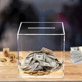 Transparent Square Shape Piggy Bank Money Saving Money Jar-Only Deposit No Withdrawal