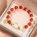 2023 Fashion Chinese  Zodiac Pendant Bracelet  Wholesale Crystal Bracelet Lucky Jade Rabbit Bracelet for Women