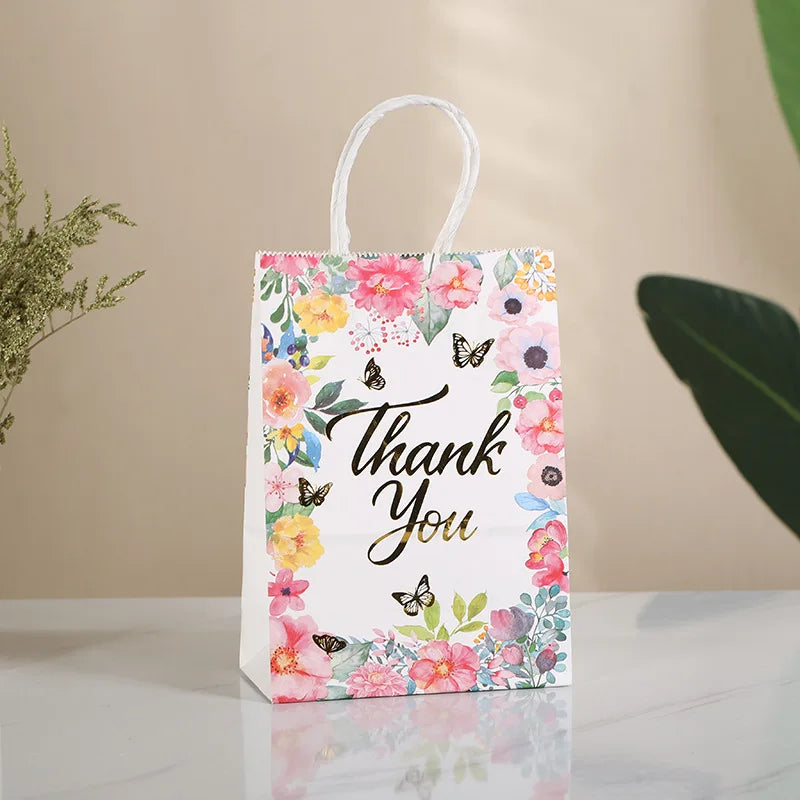 Food Takeaway square Bottom Without Handle Bread Beverage Printing Gift Kraft Paper Bag with Handle