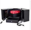 In Stock Customized Preserved Bouquets Flower Gift Boxes Layer Perfume Jewelry Lipstick Rose Floral Flower Box With Drawer