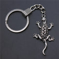 WYSIWYG 50x26mm Antique Silver Plated Zinc Alloy Gecko Lizard Key Chain Souvenirs Gift P2-ABD-C12925