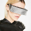 166 New Fashionable Diamond Individual One Piece Big Frame Sunglasses