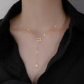 Wholesale Fashion Light Luxury  Jewelry Small Zircon Star Pendant Twinkling Star Pendant Necklace for Women