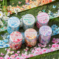 2M/Roll PET Tape Flower Gathering Series Shell Light Scenery Handnet Material Recycling Sticker 6 Styles MegaBDM