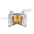 Campingmoon Ultralight Backpack Portable Aluminum Alloy Custom Outdoor Camping Solo Folding Alcohol Gel Stove burner MegaBDM