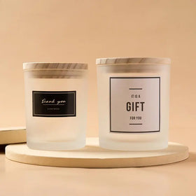 Wholesale 7oz 10oz Soy Wax Scented Candle Holder Glass Candle Jar Empty Candle Containers With Lid