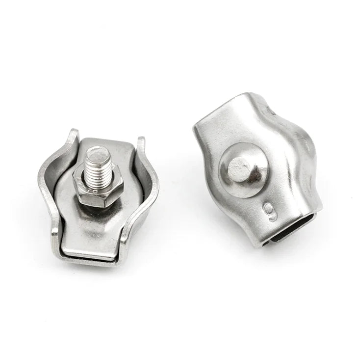 M3 M4 M5 Stainless Steel Simplex Single Bolt Wire Rope Clips Cable Clamp