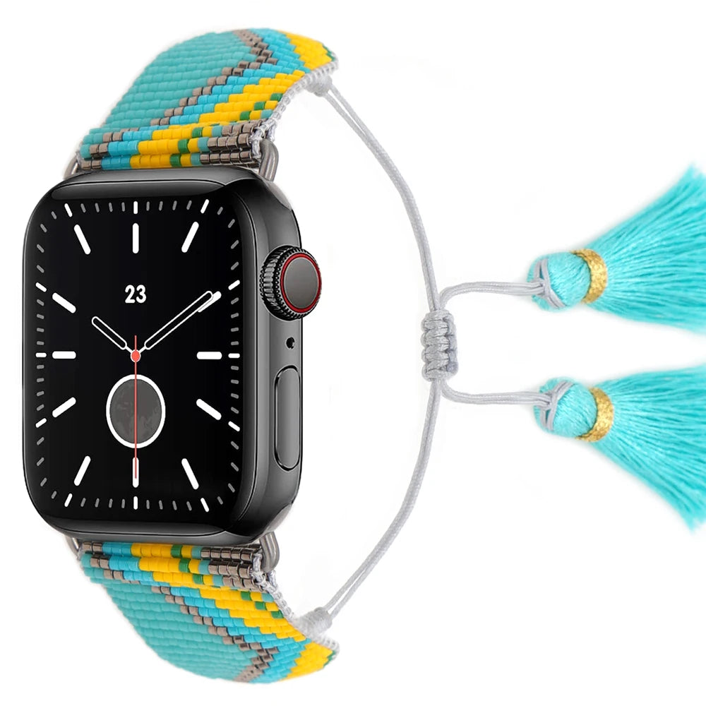 Go2boho Fashion Handmade Strap Miyuki Beaded Bracelet Compatible for IWatch Band for Women 40mm/42mm Series 7/SE/6/5/4/3/2/1