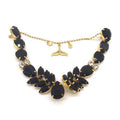 Hot Sale Acrylic Black Rhinestone Shoe Chain Buckle for Women Sandal Ornaments Accessories