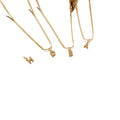 Gold-Plated Full Diamond 26 Letter Pendant Necklace English Alphabet Zircon with Snake Bone Chain for Christian Occasions Gifts