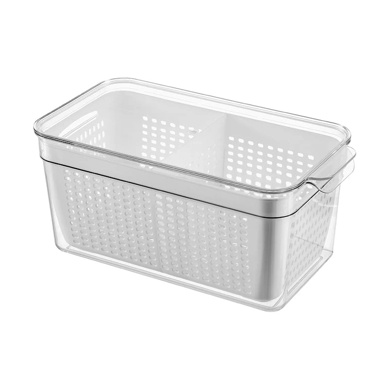 Clear Storage Bins Set with Lid Refrigerator Organizer Bins Bpa Free Food Storage Kitchen Containers