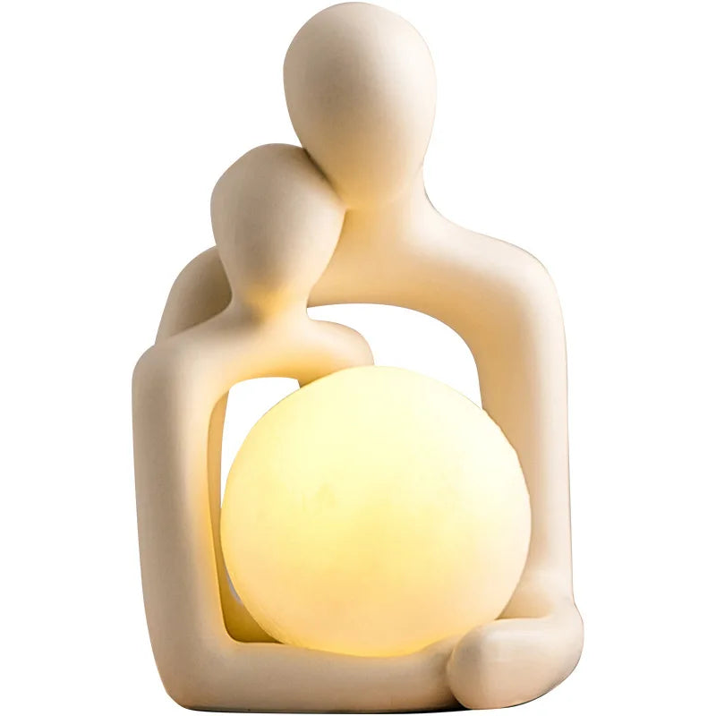 Creative Nordic Hold Led Light Bedside Lights Couple Table Lamp for Bedroom