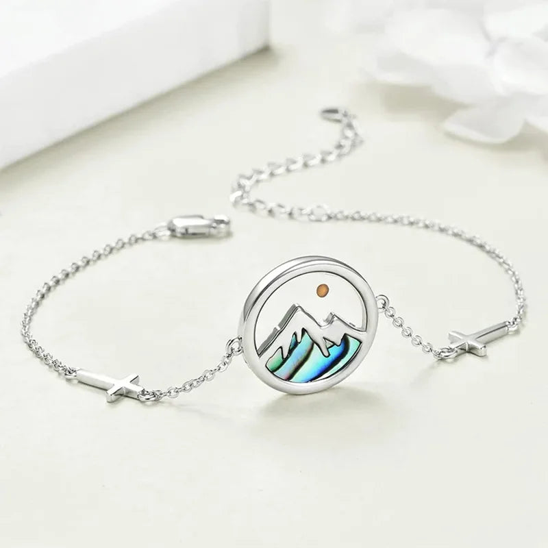 Wholesale Stainless Steel Bracelet with Shell Women Mustard Seed Charms Bracelet Titanium Jewelry