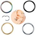 RQ Hypoallergenic Stainless Steel Hinged Segment Ring Seamless Nose Hoop Septum Clicker Helix Piercing Jewelry Wholesale