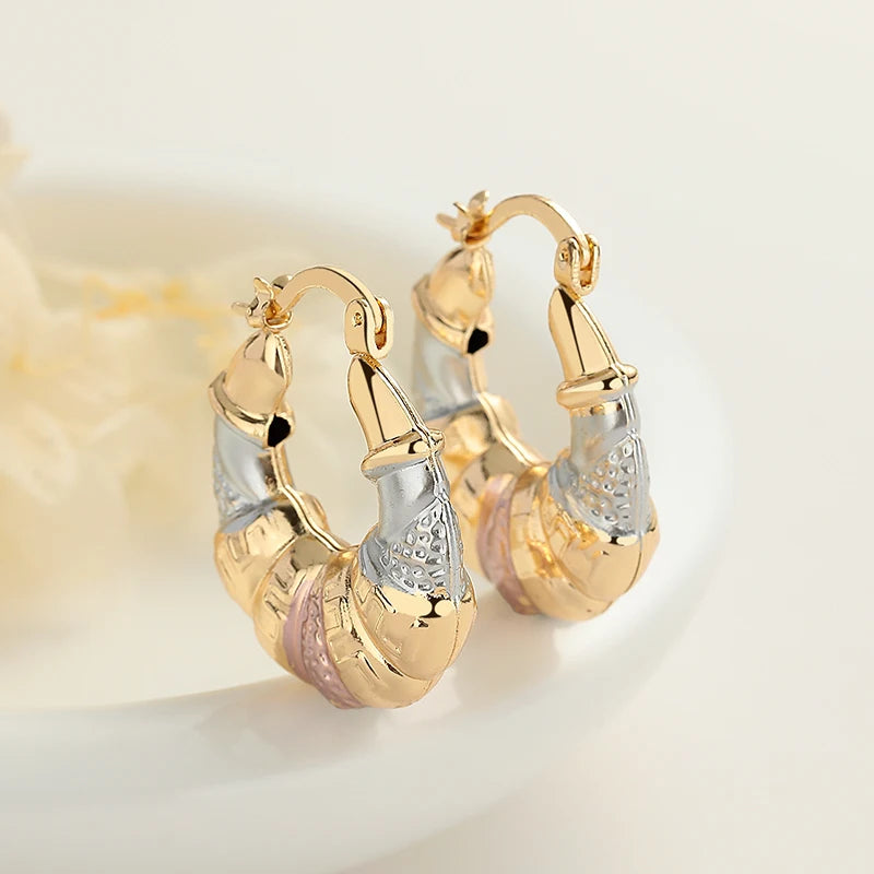 Fashion Jewelry Earrings 18K Gold-Plated Zircon Earrings Fashionable Women'S Copper Alloy Jewelry for Women