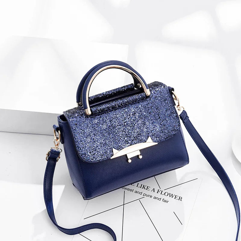 Material Leather Classic Sequin Style Female Mini Crossbody Shoulder Bag