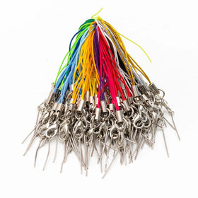 Wholesale Colorful Nine Pin Lanyard Lobster Clasp Rectangle Shape Cellphone Jewelry Accessories Making Findings Components Wire