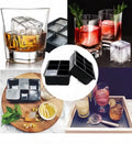 6 Cavity Large Size Silicone Ice Cube Molds with Removable Lids Reusable and BPA Free for Drink/Whiskey Silicone Ice Cube Molds