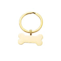 Blank Pet Name Engraved Dog Bone Key Chain Key Holder Tags Company Name Letter Waterproof Metal Keyring With Logo
