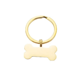 Blank Pet Name Engraved Dog Bone Key Chain Key Holder Tags Company Name Letter Waterproof Metal Keyring With Logo