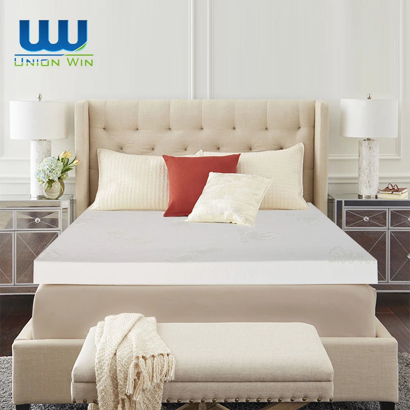 3" Luxury Quilted Deluxe Gel Foam Memory Foam Bed Topper Mattress Pad for Hotel Bedroom Home Furniture Organic Cotton Cover