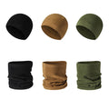 Winter Products Polar Fleece Cap Sports Cold Windproof Neck Warmer Gaiter Tactical Beanie Hat and Scarf Set for Men Women