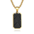 Alin Wholesale Simple Design Cross Pendant Two Tone  IPG Stainless Steel 361l Necklaces Fine Jewelry for Men