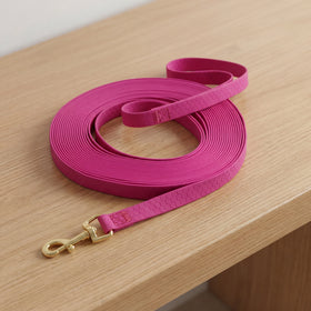 1.5cm Wide Waterproof PVC Dog Leash Custom Personalized Solid Pattern Easy to Clean Dirt Resistant Durable Zinc Alloy Pet Lead