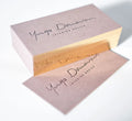 Free Design Customized Paper Visiting Card Foil Print Rose Gold Thank You Cards Business Card for Souvenir