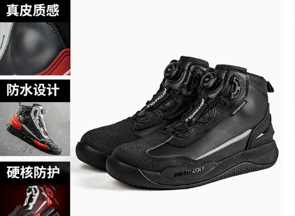 Probike B001 Motocross Boots Motorcycle Moto Boots Pu Speed for Men