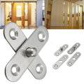 1 Set Stainless Steel 360 Degree Rotating Door Pivot Hinges for Kitchen Cabinets Furniture Packed in Bag
